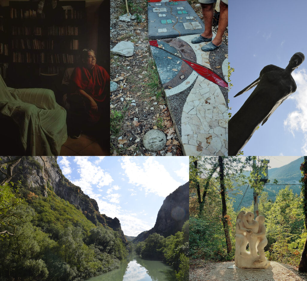 Al Furlo c’è un linguaggio d’Arte malfermo, costantemente in divenire e per questo vitalissimo. Il Bosco, l’artista, l'opera, il visitatore, sono costantemente in relazione.